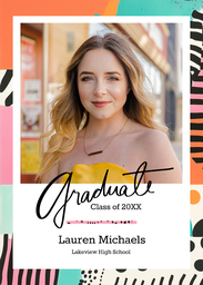 5x7 Greeting Card, Glossy, Blank Envelope with Radiance in Ink design