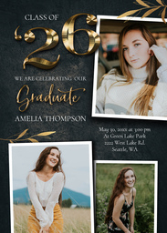 5x7 Greeting Card, Matte, Blank Envelope with Radiant Graduation design