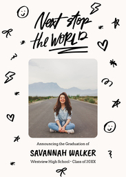 5x7 Greeting Card, Glossy, Blank Envelope with The Next Chapter design