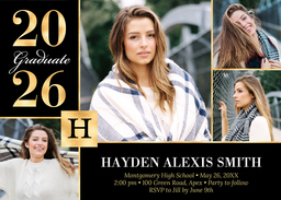 5x7 Greeting Card, Glossy, Blank Envelope with 2026 Golden Graduate design