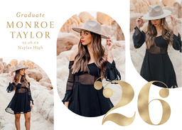 5x7 Greeting Card, Glossy, Blank Envelope with Grad Oval Arches 2026 design