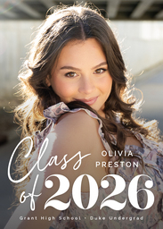 5x7 Greeting Card, Matte, Blank Envelope with Graduates Class Of design