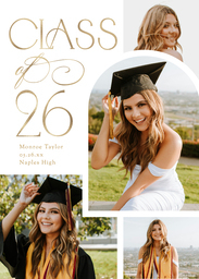 5x7 Greeting Card, Matte, Blank Envelope with Graduation Class 2026 design