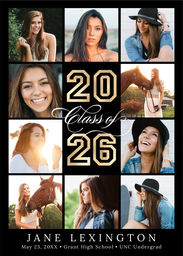5x7 Greeting Card, Glossy, Blank Envelope with Graduation Social Photos 2026 design