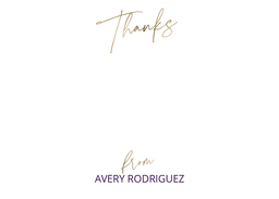 5x7 Greeting Card, Glossy, Blank Envelope with Classy Script design