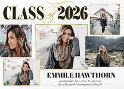 5x7 Greeting Card, Glossy, Blank Envelope with Golden Dissertation design