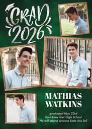 5x7 Greeting Card, Glossy, Blank Envelope with Permanent Recess design