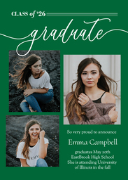 5x7 Greeting Card, Glossy, Blank Envelope with Student Tradition design