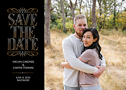 5x7 Greeting Card, Matte, Blank Envelope with Deco Lines design