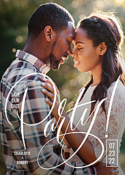 5x7 Greeting Card, Matte, Blank Envelope with Party design