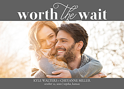 5x7 Greeting Card, Matte, Blank Envelope with Always Worth it design