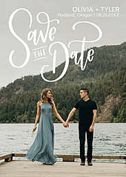 5x7 Greeting Card, Matte, Blank Envelope with The Big Day design