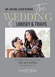 5x7 Greeting Card, Matte, Blank Envelope with Clean Announcement design