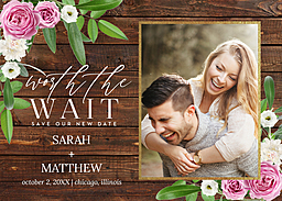 5x7 Greeting Card, Matte, Blank Envelope with Worth the Wait design