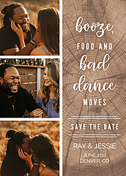 5x7 Greeting Card, Matte, Blank Envelope with Backyard Bride & Groom Save The Date design