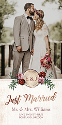 4x8 Greeting Card, Glossy, Blank Envelope with Favorite Things Announcement design