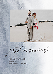 5x7 Greeting Card, Glossy, Blank Envelope with Loving Mood Announcement design