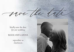 5x7 Greeting Card, Matte, Blank Envelope with Loving Mood Save The Date design