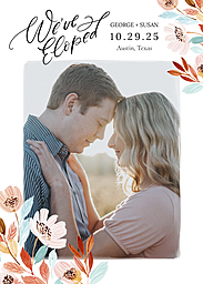 5x7 Greeting Card, Glossy, Blank Envelope with Anniversary Celebration design