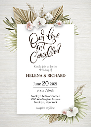 5x7 Greeting Card, Glossy, Blank Envelope with Wild Botanic Wedding design