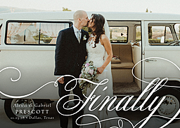 5x7 Greeting Card, Glossy, Blank Envelope with Finally design