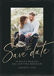 5x7 Greeting Card, Glossy, Blank Envelope with Modern Save The Date design