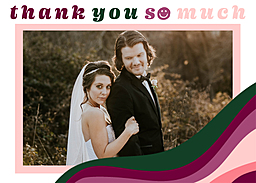 5x7 Greeting Card, Matte, Blank Envelope with Thank You! design