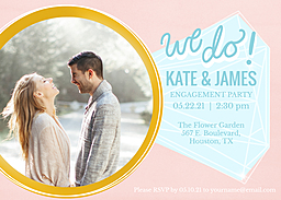 5x7 Greeting Card, Glossy, Blank Envelope with We Do! design