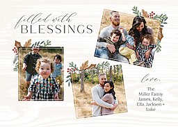 5x7 Greeting Card, Glossy, Blank Envelope with Blessing Filled design