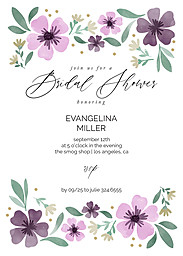 5x7 Greeting Card, Glossy, Blank Envelope with Bouquet Fringe design