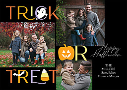 5x7 Greeting Card, Glossy, Blank Envelope with Collage Of Treats design