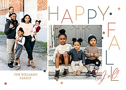 5x7 Greeting Card, Glossy, Blank Envelope with Happy Fall design