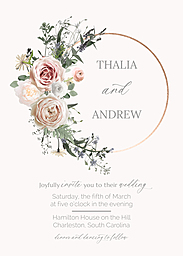 5x7 Greeting Card, Glossy, Blank Envelope with Harvest Bouquet design