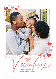 5x7 Greeting Card, Matte, Blank Envelope with Hearts of Love design