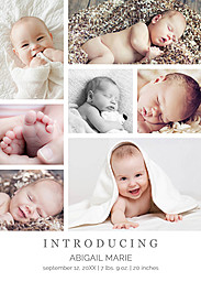 5x7 Greeting Card, Glossy, Blank Envelope with Introductory Collage design