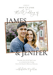 5x7 Greeting Card, Glossy, Blank Envelope with Modern Minimal design