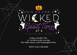 5x7 Greeting Card, Glossy, Blank Envelope with Wicked Good Time design