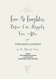 5x7 Greeting Card, Glossy, Blank Envelope with In The Stars Invitation design