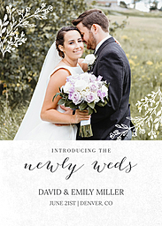 5x7 Greeting Card, Glossy, Blank Envelope with Nature Walk Announcement design