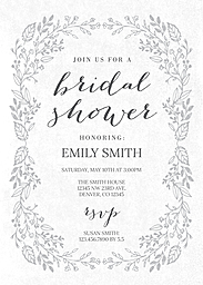 5x7 Greeting Card, Glossy, Blank Envelope with Nature Walk Bridal Shower design