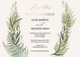 5x7 Greeting Card, Glossy, Blank Envelope with Romantic View Invitation design