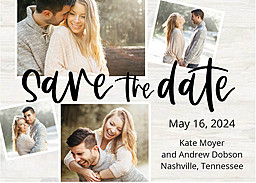 5x7 Greeting Card, Matte, Blank Envelope with Save the Date Rustic design