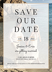 5x7 Greeting Card, Glossy, Blank Envelope with Modern Pic design