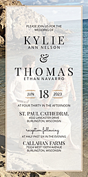 4x8 Greeting Card, Glossy, Blank Envelope with Modern Wedding design