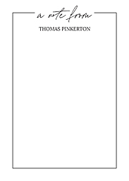 5x7 Cardstock, Blank Envelope with A Note From design