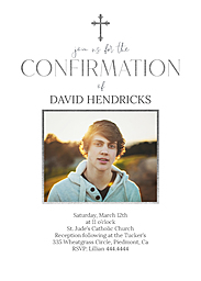 5x7 Greeting Card, Glossy, Blank Envelope with Confident Confirmand design