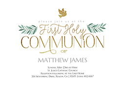 5x7 Greeting Card, Glossy, Blank Envelope with Graceful Dove design