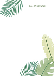 5x7 Cardstock, Blank Envelope with Lovely Lush design