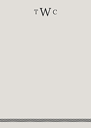 5x7 Cardstock, Blank Envelope with Majestic Monogram design