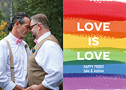 5x7 Greeting Card, Glossy, Blank Envelope with Painterly Pride design